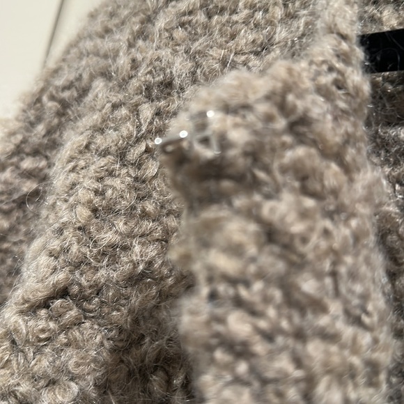 LO. RI. Sweater Made in Italy cropped style bolero shrug open front - Picture 5 of 12